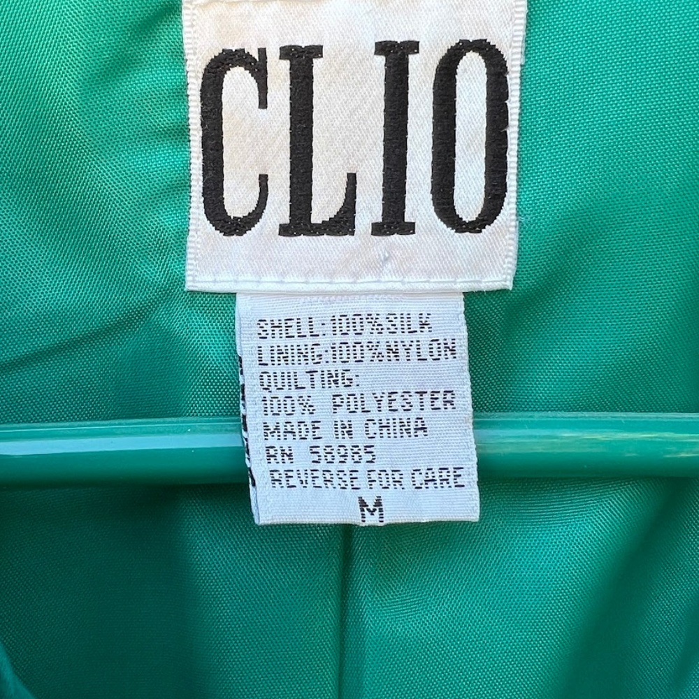 CLIO Silk Quilted Windbreaker Jacket Vintage πHost Pickπ - Picture 7 of 12